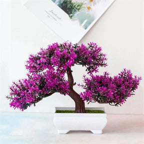 Plantas artificiais bonsai pequeno vaso de árvore planta falsa flores ornamentos em vaso para casa decoração de mesa do quarto decoração do jardim do hotel