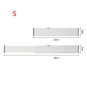 Divisor de gaveta em t ajustável, divisores de organização doméstica, suporte de partição de plástico branco, divisores de gaveta retráteis criativos