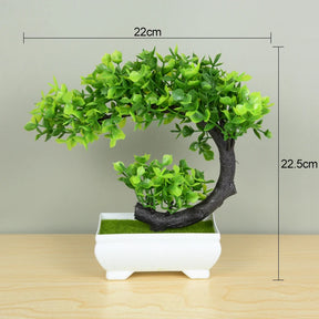 Plantas artificiais bonsai pequeno vaso de árvore planta falsa flores ornamentos em vaso para casa decoração de mesa do quarto decoração do jardim do hotel